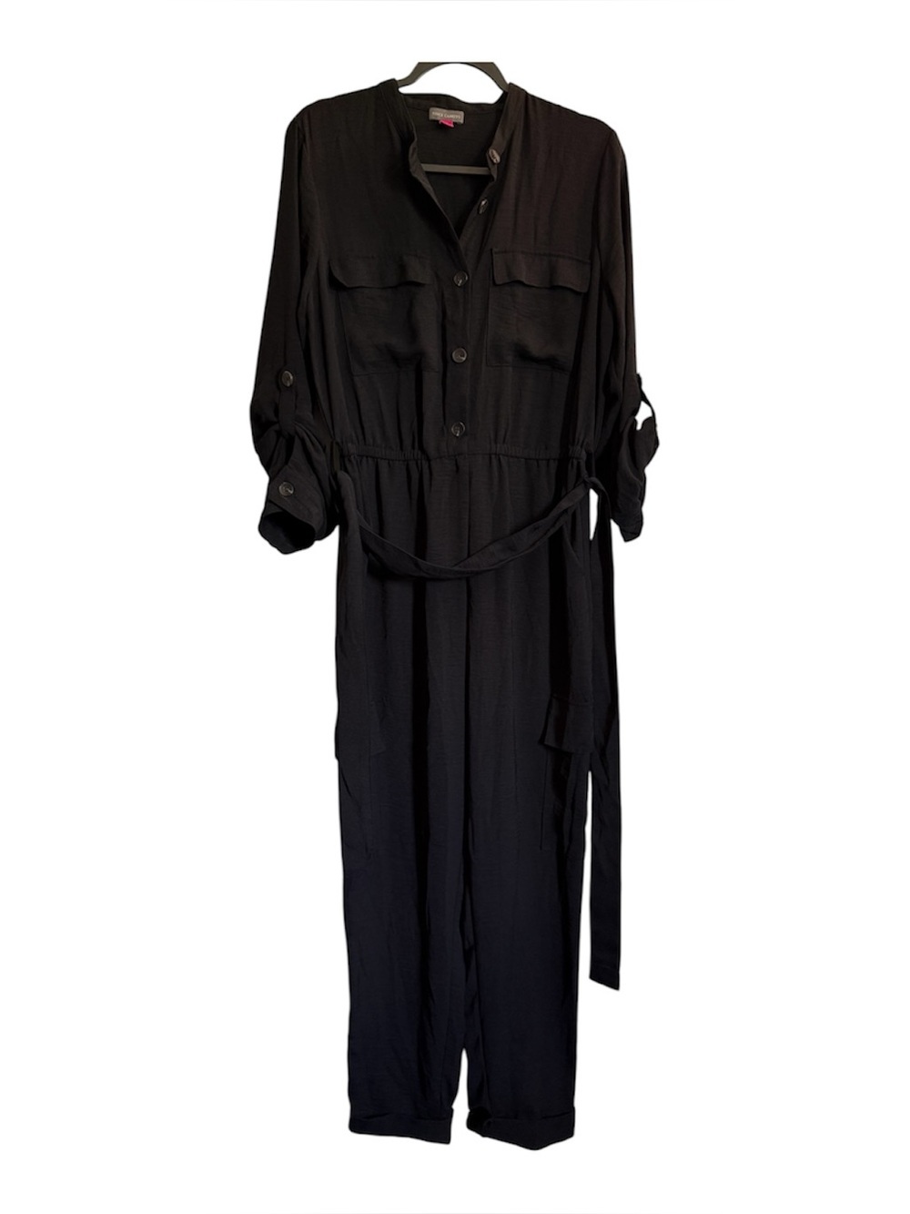 Vince Camuto Black Utility Jumpsuit